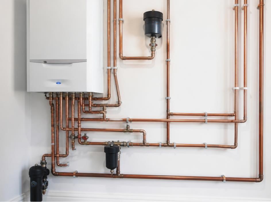 Professional copper pipework installation